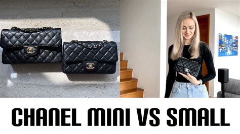 chanel small vs mini flap bag